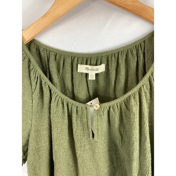 NWT Madewell Texture and Thread Tiered Sleeve Top XXS - Picture 3 of 5